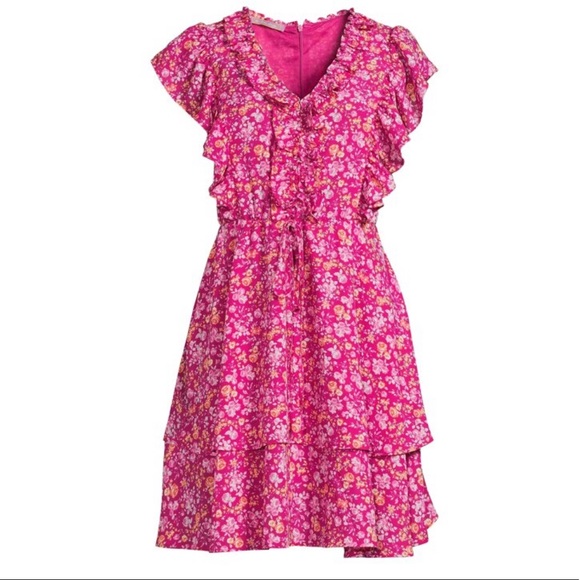 NWT “A…Love Story” Ruffled Dress - Pink Floral, Size Small - Picture 4 of 4